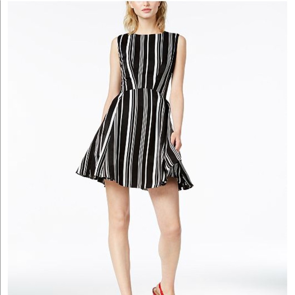 Fit and Flare Dress, Super Smooth Stripes